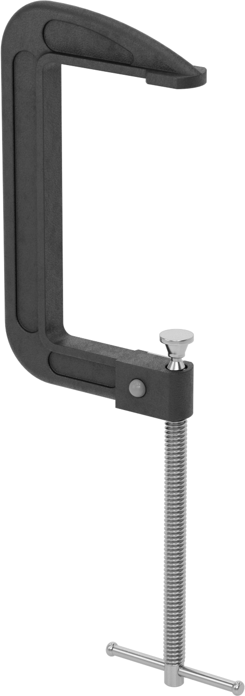 Hızlı Etkili C-Kelepçe, Kayan T-Kolu, 0" ila 6-1/4" Açıklık