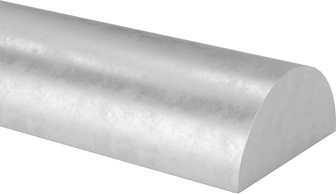 Düşük Karbonlu Çelik Yarım Yuvarlak, 1/2" Çap