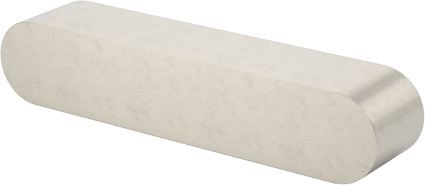 Yuvarlak Makine Kaması, 316 Paslanmaz Çelik, 2mm x 2mm, 10 mm Uzunluk