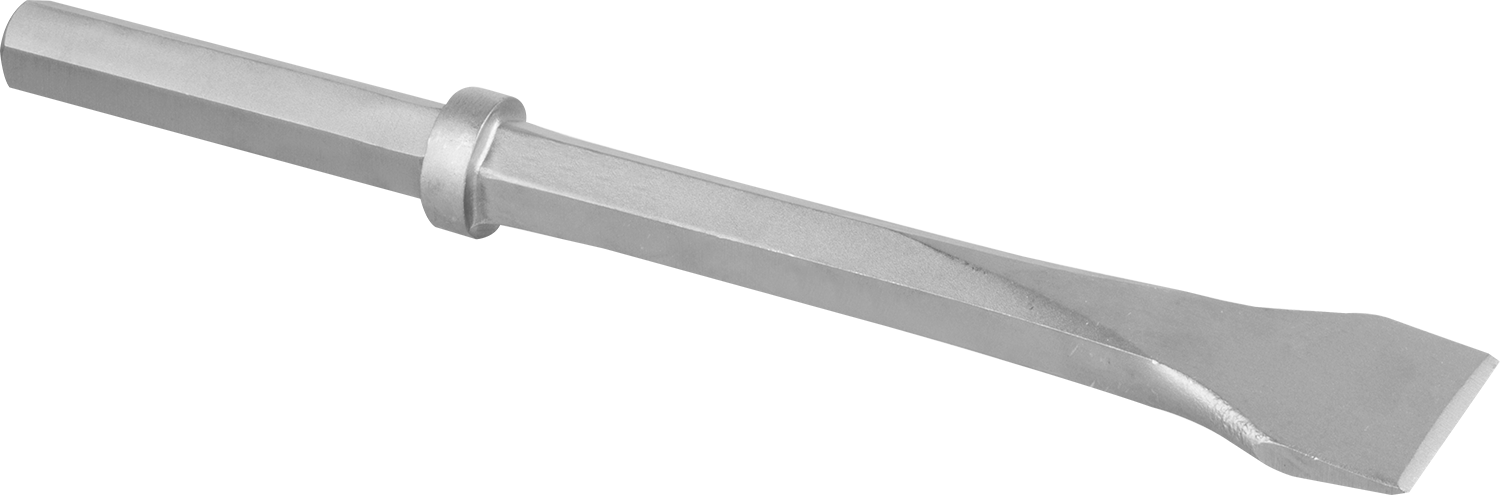 Kaldırım Kırıcı Çekiçler için Keski Ucu, Kıvılcım Çıkarmayan, 1-1/8" Altıgen Şaft, 3" Genişlikte Düz Bıçak