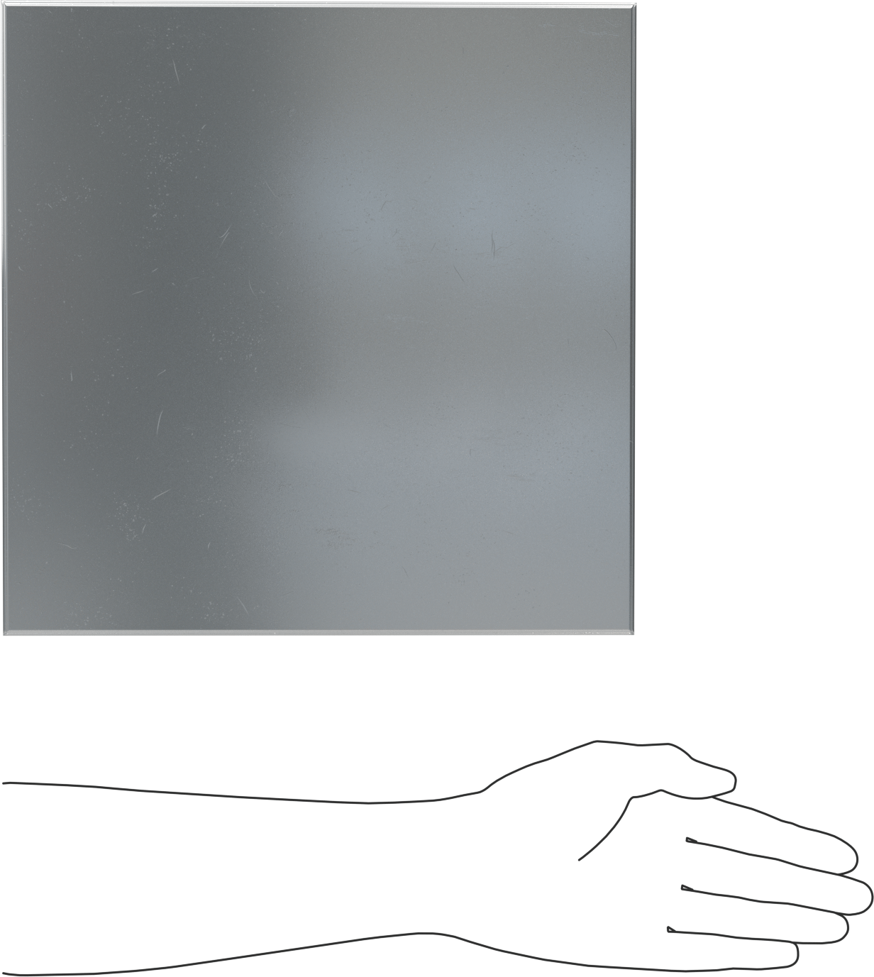 Polikarbonat Plastik Darbeye Dayanıklı Ayna, 30.5 cm Yükseklik x 30.5 cm Genişlik x 3.2 mm Kalınlık