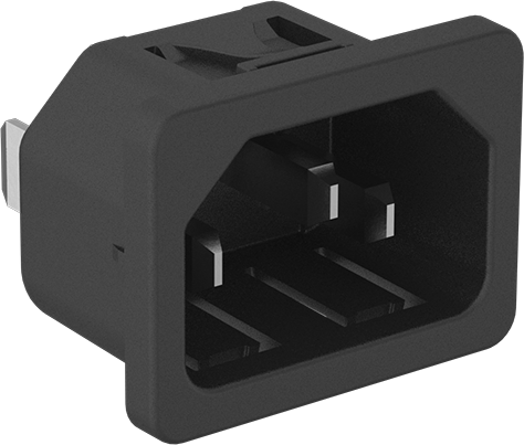 IEC Konektör, Çıtçıtlı Erkek, Hızlı Ayırma, C14