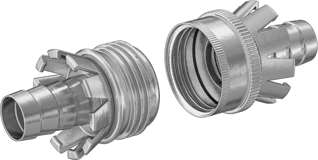 Pirinç Tırnaklı Bahçe Hortumu Bağlantı Parçası, 1/2" Hortum İç Çapı x 3/4 GHT için Kavrama Tırnaklı Adaptörler