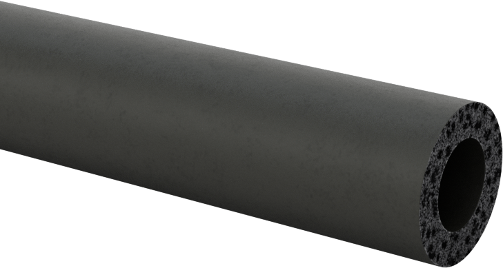 Ultra Hava Koşullarına Dayanıklı EPDM Köpük Tüp, 7/16" Dış Çap, 1/4" İç Çap, 6 Fit Uzunluk