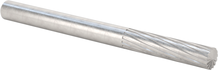 1/8" Çaplı Şaftlı Karbür Freze Ucu, Düz Kesici Silindir, Ticaret No. Sb-43, Tek Kesim — Silindir, 1⁄8", 1⁄8"