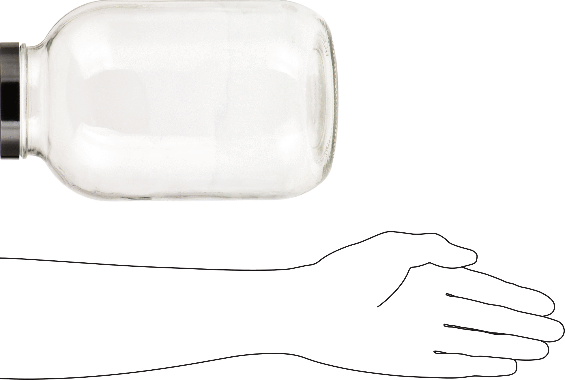 Şeffaf Cam Kavanoz, Kaplamalı Kağıt Contalı, 1 Galon/3775 ml Kapasite