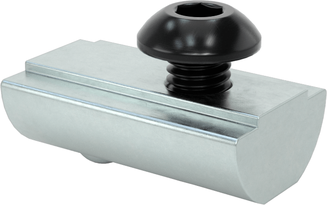 T-Yuvalı Çerçeve Bağlantı Elemanları, Kendinden Hizalamalı Bilyalı Somun ve M5 Siyah Vida, 1.5 inç ve 40 mm Ray — Drop In, Vida ve Somun…