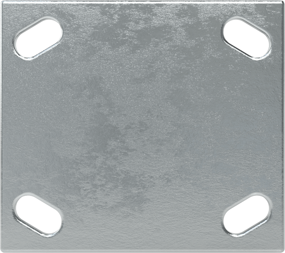 4-1/2" x 4" Montaj Plakalı Samson Tekerlek, 5 inç Çapında Siyah Kauçuk Tekerlekli Sert, Koruyuculu Rulman