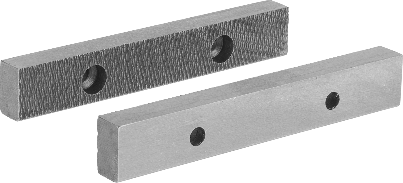 Tezgah Mengene için Wilton Çeneleri, Düz, Model 745 için, 1550, 21400 ve 63187 — Tırtıklı, 5", Düz