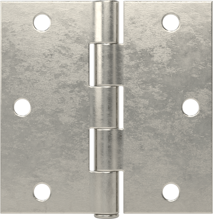 Delikli Gömme Montaj Menteşesi, Çıkarılabilir Pim, Kare, 304 Paslanmaz Çelik, 3.5" x 1.75" Kapı Kanadı