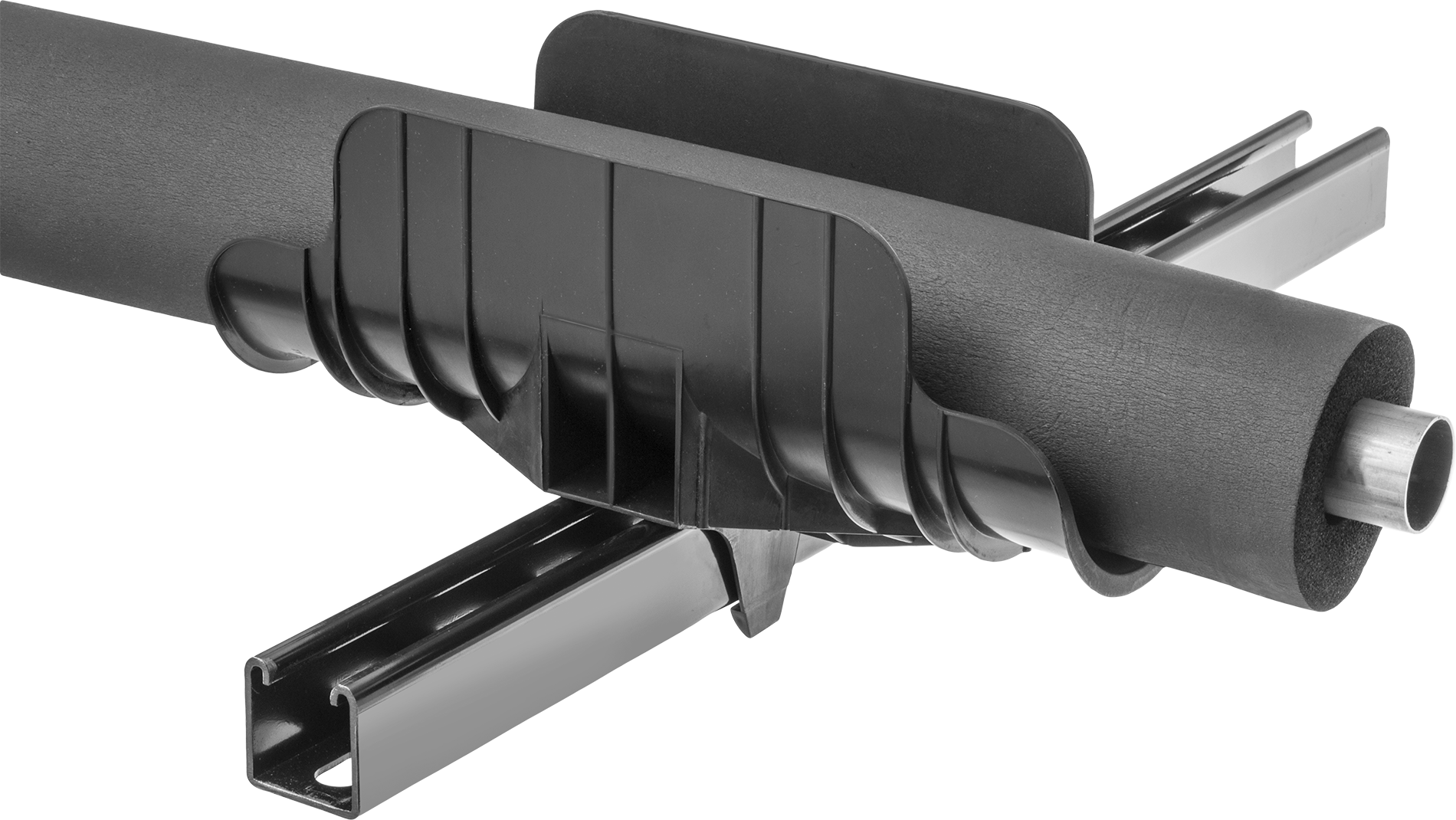 Strut Kanal Montajlı Boru Yönlendirme Selesi, Yalıtımlı Boru için, 2-1/4" İç Çap