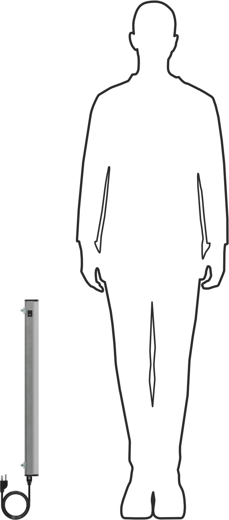 T-Yivli Çerçeve, Şerit Işık, 1-1/4" Genişlik, 23-3/4" Uzunluk, 1500 lümen