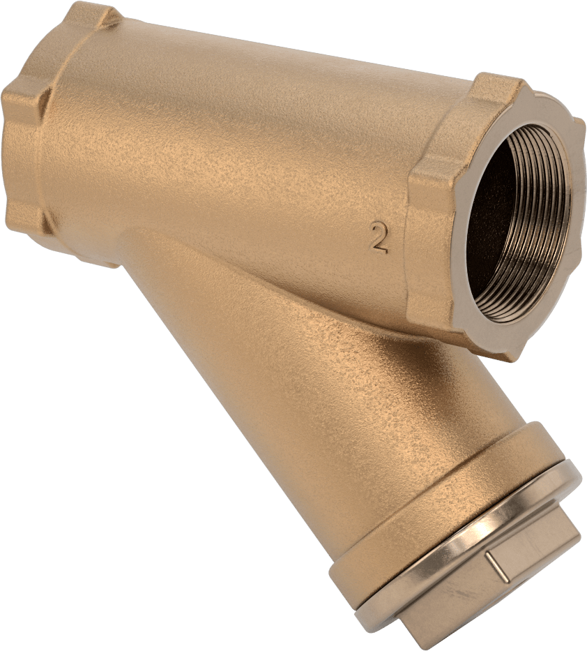 Manyetik Tapalı Orta Basınçlı Bronz Y-Süzgeç, 2 NPT — 2, Aseton, Dizel Yakıt, İnert Gaz, Yağ, Buhar, Su, Y