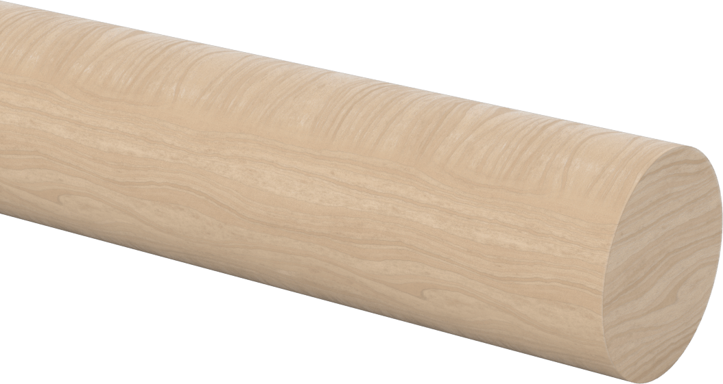 Akçaağaç Çubuk, Akçaağaç Çivi Çubuğu, 2 inç Çap, 36" Uzunluk — 2", Disk, Çubuk, 36"
