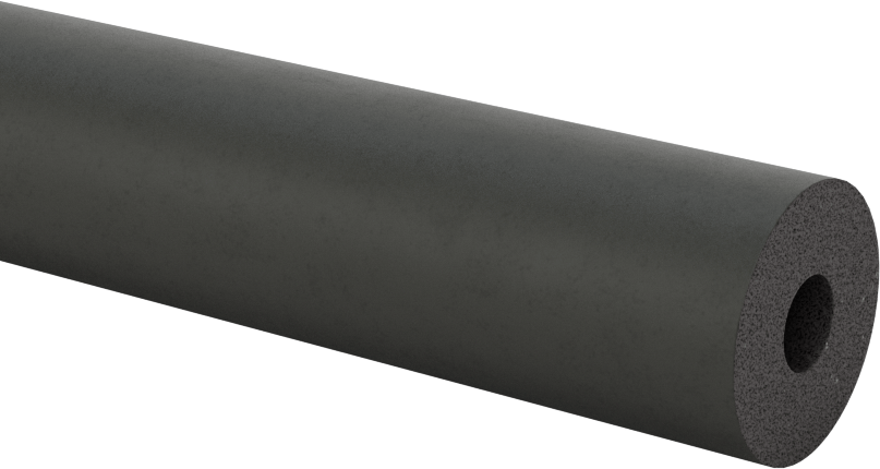 Açık Uçlu Yuvarlak Tutamaklar, Uzunlukta Kesim, Pürüzsüz Buna-N, Siyah, 1/4" Dış Çap için, 2 Fit Uzunluk