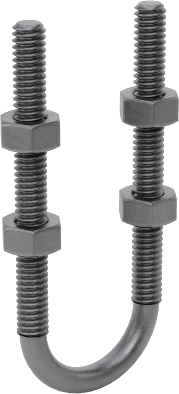 Çelik U-Cıvata, 1/4"-20 Diş Boyutu, 7/8" İç Çap