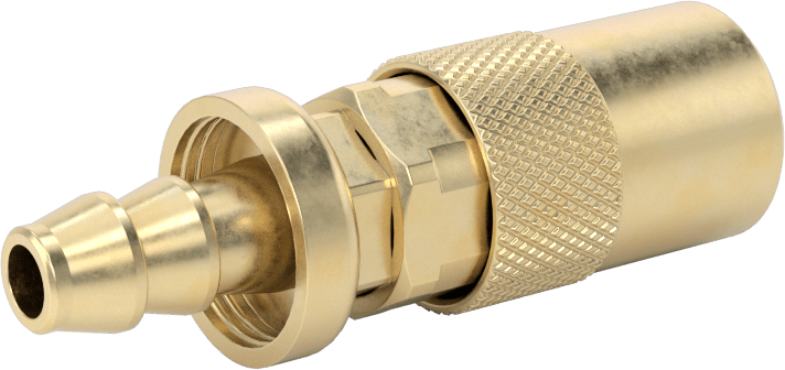 Soğutucu için Pirinç Hızlı Ayrılabilir Hortum Bağlantısı, 1/4 Boyutlu Kapama Valfli Soket, 1/4" Hortum İç Çapı, İtmeli Çıkıntı — Soğutucu…