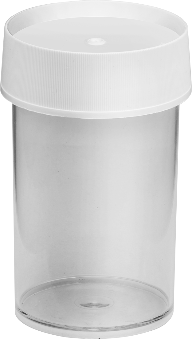 Şeffaf Polimetilpentene Plastik Kavanoz, 8 FL oz/235 ml Kapasite — 8 fl. oz., 235 ml, 4 5⁄8", Plastic, PMP, Polypropylene