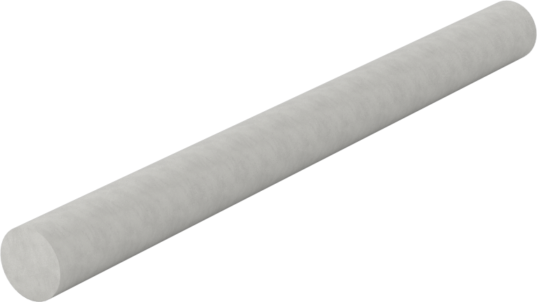 Kolay İşlenebilir Cam-Mika Seramik, 1/4" Çaplı Çubuk, 3" Uzunluk