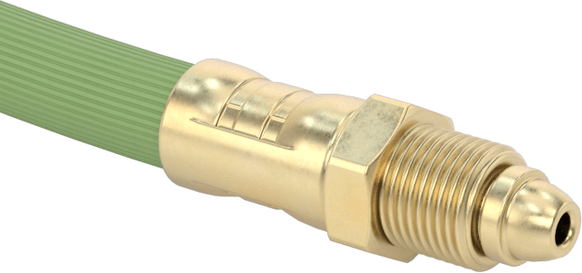 Kaynak Gaz Hortumu, Pirinç 5/8"-18 Erkek Bağlantı Parçalı, 1 Hat, Yeşil, 1/4" İç Çap