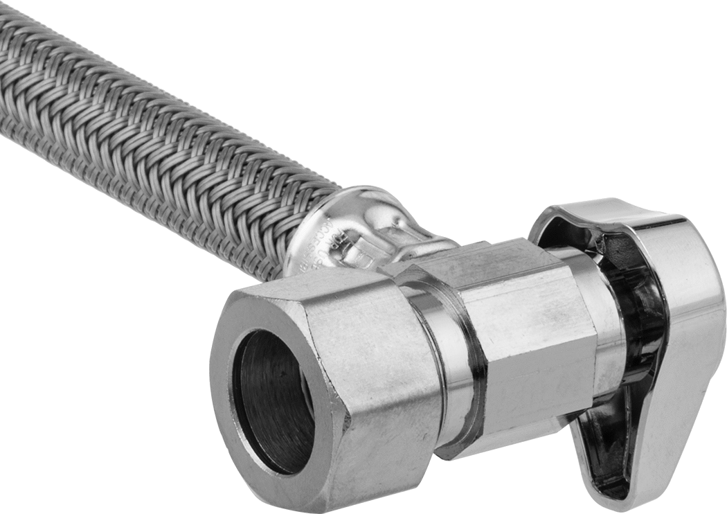 Sıhhi Tesisat Armatürleri için Bağlantı Parçalı Hortumlar — Compression, Threaded, Brass, Plastic, PVC, Su