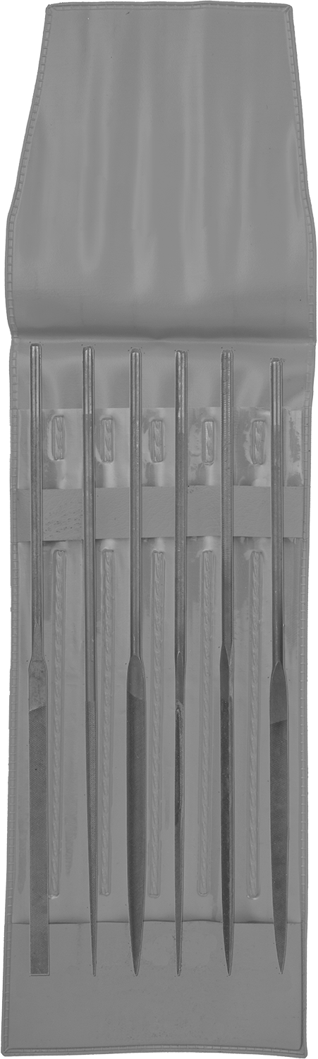 6 Parça Bükülüp Sabit Kalan İğne Törpü Seti — 6, 2, One Fine-Finish Tapered Rectangular File with Single-Cut Faces—6 1⁄4" Lg. × 7⁄32" Wd.…