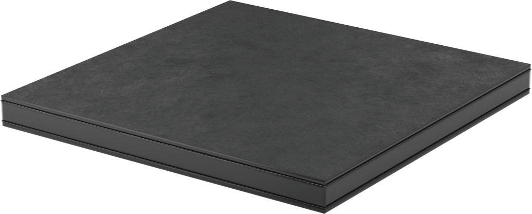 Kumaş Takviyeli Çok Amaçlı Neopren Levha, Ultra Mukavemet, 6" x 6", 1/2" Kalınlık