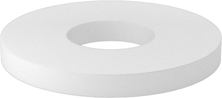 PTFE Plastik Pul, 4 Numaralı Vida Boyutu için, 0.125" İç Çap, 0.312" Dış Çap