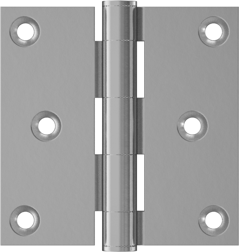 Gömme Montajlı Giriş Kapısı Şablonu Menteşesi, 304 Paslanmaz Çelik, 3" x 1-1/2" Kapı Kanadı