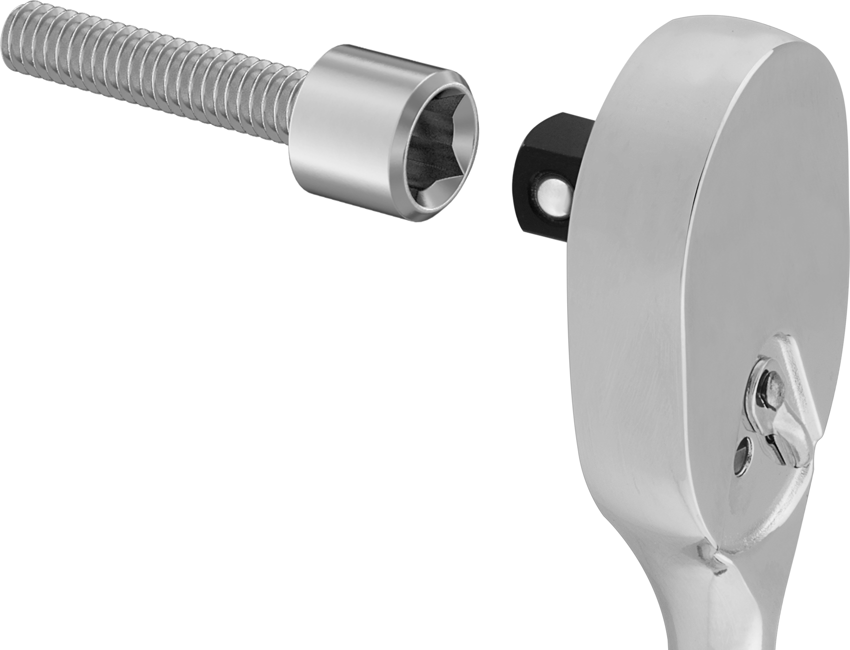 Kare Uçlu Anahtarlar için Alyan Başlı Vida, 18-8 Paslanmaz Çelik, 1/4"-20 Diş Boyutu, 3/8" Uzunluk