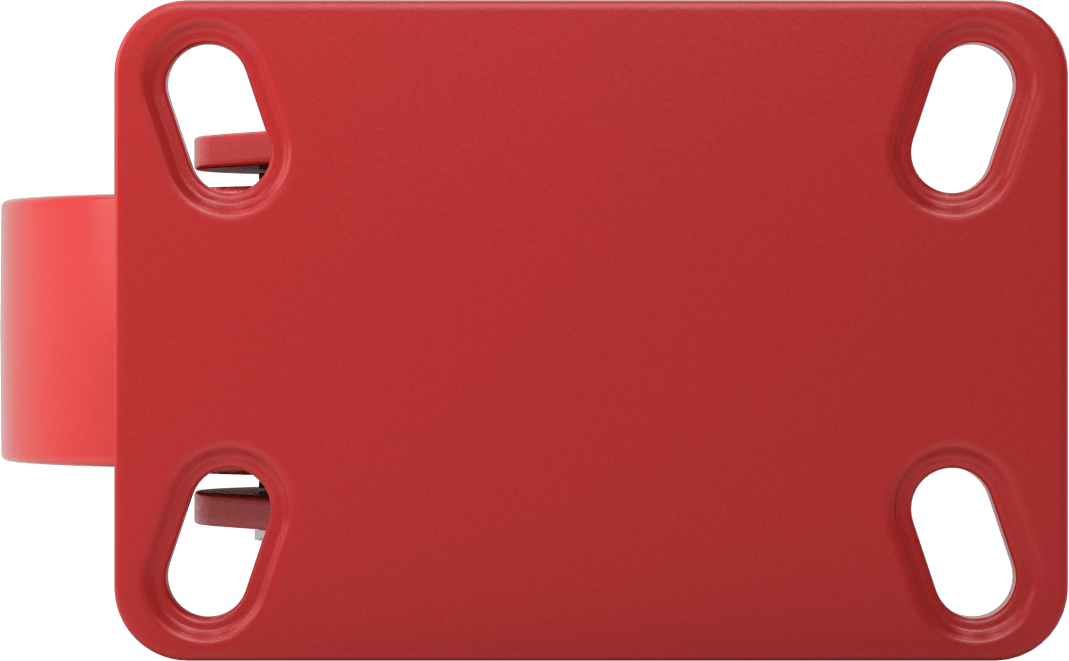 6-1/2" x 4-1/2" Plakalı Yüksek Kapasiteli Kingston Tekerlek, 5" Çapında Metal Tekerlekli Döner