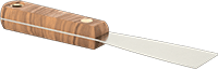 Çelik Bıçaklı Macun Sürme Bıçağı, Düz Kenarlı 1-1/4" Genişlik x 3.5" Uzunluk x 0.048" Kalınlıkta Bıçak