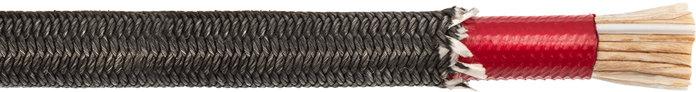 Aşınma Göstergeli Halat - Kaldırma Amaçlı Değildir, Düşük Gerilme, 3/8" Çap — 3/8", Siyah, Tel Çekirdekli Örgülü Kapak