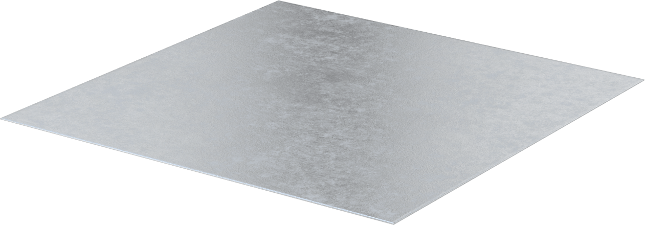 Yüksek Sıcaklık Alüminize Düşük Karbonlu Çelik Levha, 12" x 12", 0.024 inç Kalınlık