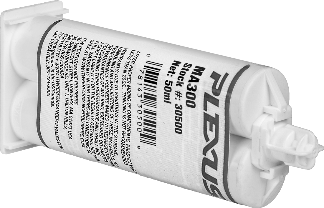 Sertleştirilmiş Akrilik Yapısal Yapıştırıcılar, Sertleştirilmiş Akrilik, Plexus MA300, 1.58 FL. oz.
