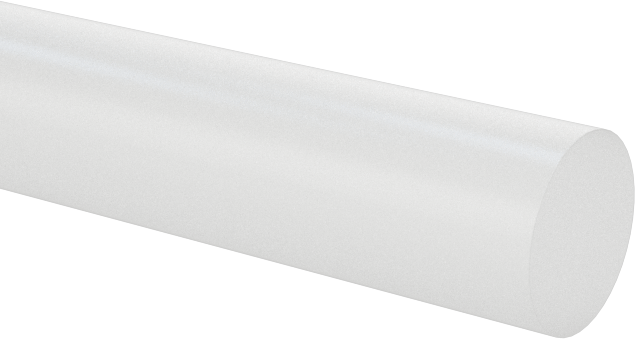 Kimyasal ve Darbeye Dayanıklı FEP Çubuk, 1/8" Çap