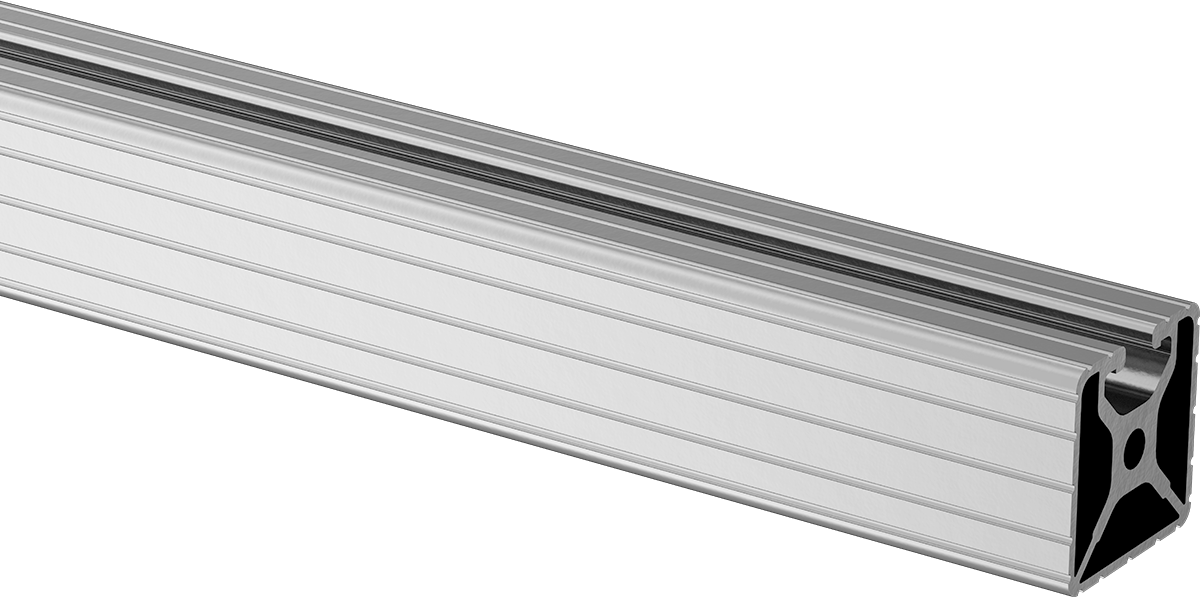 T-Yivli Çerçeve, Tek Yuvalı Ray, 1" Yükseklik x 1" Genişlik