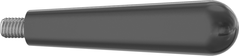 Plastik Konik Sap, Pürüzsüz, 3/8"-16 Dişli 1/2" Uzunlukta Saplamalı — 3⁄8"-16, Kol, Makine, Sabit