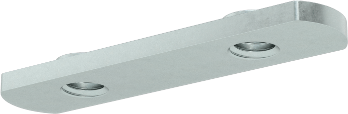 Uç Beslemeli T-Yivli Çerçeve Bağlantı Elemanları, 25 mm Ray için Çift Somun, M6 Diş, 0.1450 inç Kalınlık