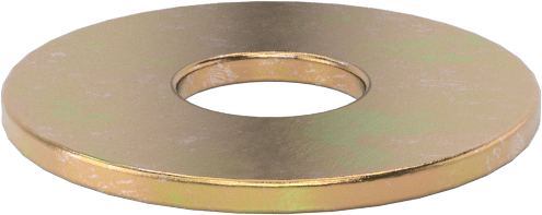 Çinko-Sarı-Kromat Kaplı Çelik Büyük Boy Pul, 5/16" Vida Boyutu için, 0.348" İç Çap, 1.000" Dış Çap