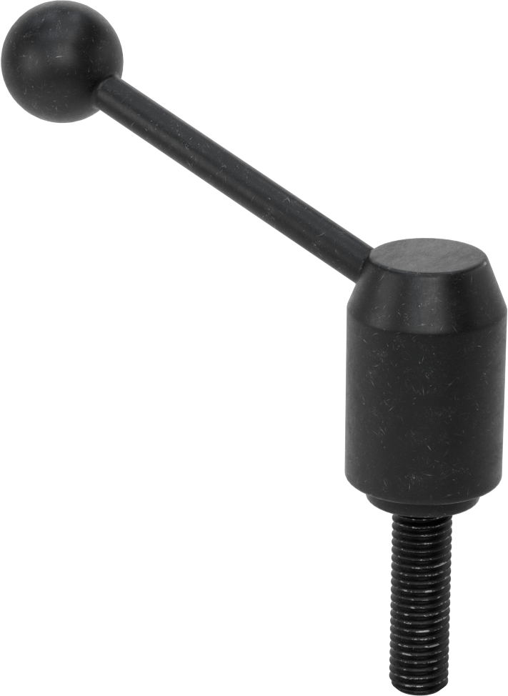 Çelik Ayarlanabilir Tutamak, 5/8"-11 Dişli 2-3/16" Uzunlukta Saplamalı, 4-5/8" Çıkıntı — Dişli Saplama, 5⁄8"-11, 4 5⁄8"