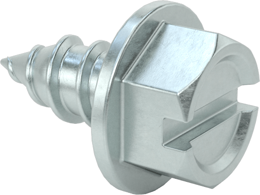 Çinko Kaplı Çelik Flanşlı Altıköşe Başlı Vidalar, Sac Metal için, 14 Numaralı Boyut, 1/2" Uzunluk