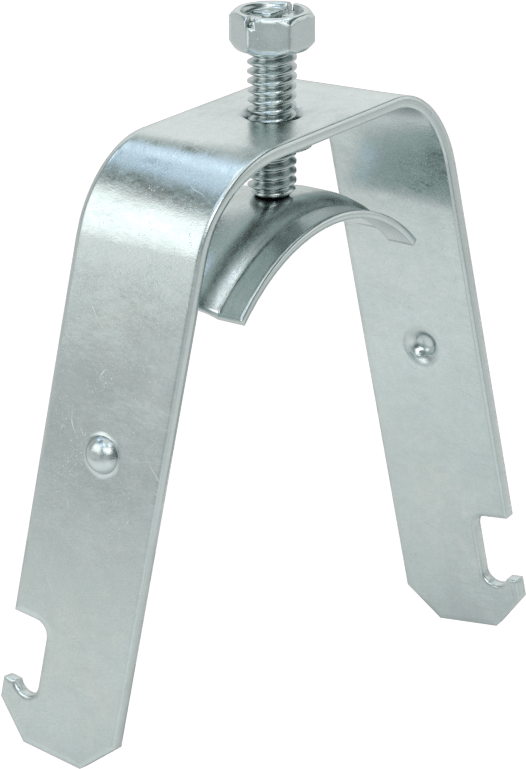 Dar Alanlı Dikme Montajlı Metal Yönlendirme Kelepçesi, Düz Vidalı, 1-3/4" ila 2-3/16" İç Çap