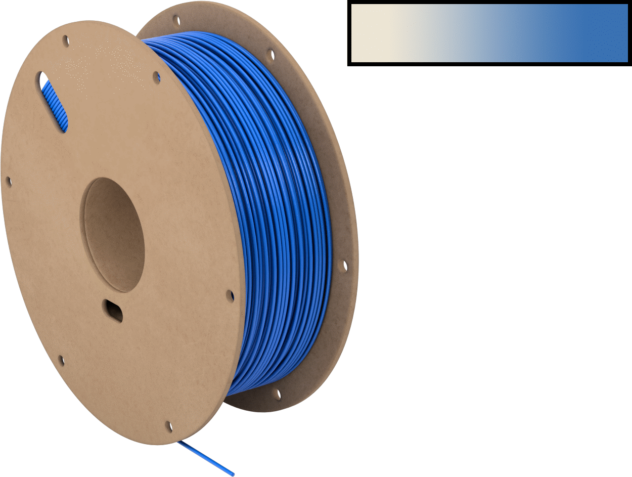 Kolay Baskı 3D Yazıcı Filamenti, Karanlıkta Parlayan Pla, Opak Mavi, 1.75 mm Çap, 1000G — 1.75 mm, Mavi, 1,000 g