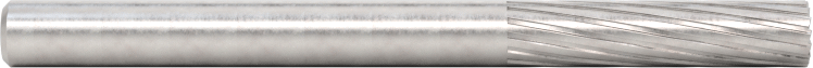 1/8" Çaplı Şaftlı Karbür Freze Ucu, Düz Kesici Silindir, Ticaret No. Sb-43, Tek Kesim