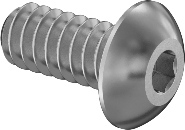 Titanyum Düğme Başlı Altıgen Soketli Vida, 4-40 Diş, 1/4" Uzunluk