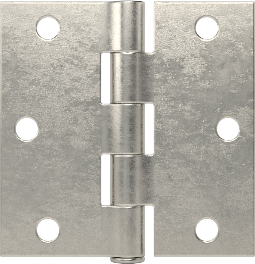 Delikli Gömme Montaj Menteşesi, Çıkarılabilir Pim, Kare Köşe, 304 Paslanmaz Çelik, 3" x 1-1/2" Kapı Kanadı