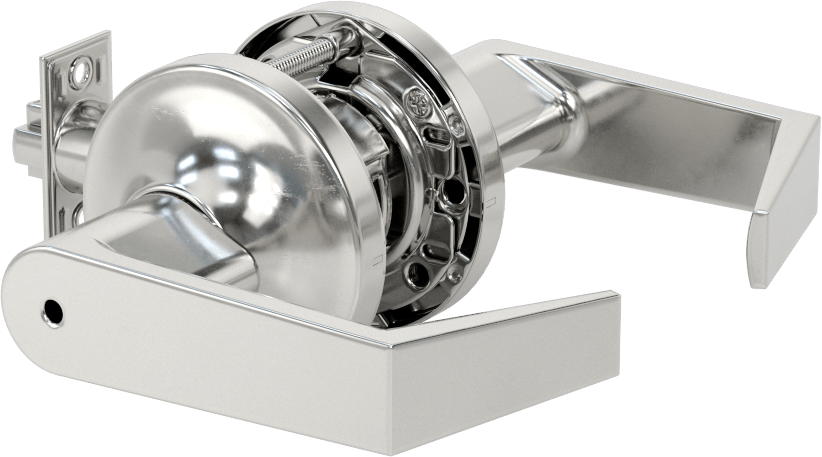 Assa Abloy (Yale) 5400Ln Yoğun Trafik Kapı Kolu, Düğme Kilitli, 2-3/4" Geri Çekme Mesafesi