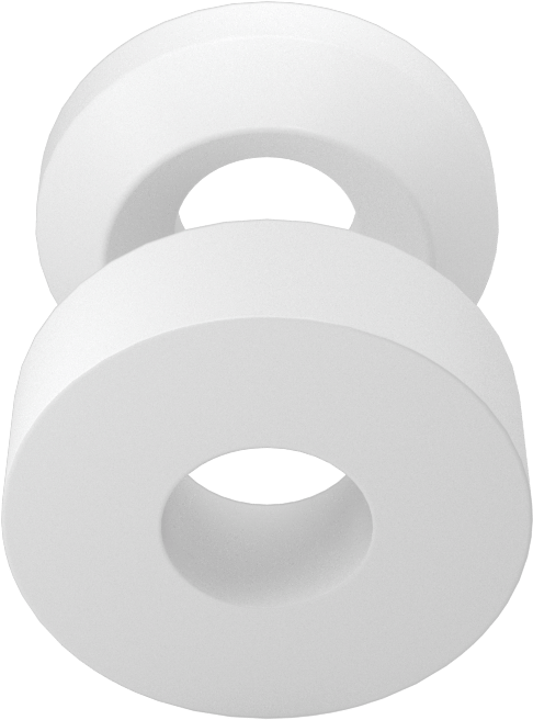 1/4" iç çap x 5/8" dış çap PTFE istiflenebilir V-halka salmastra için bir erkek ve bir dişi adaptör