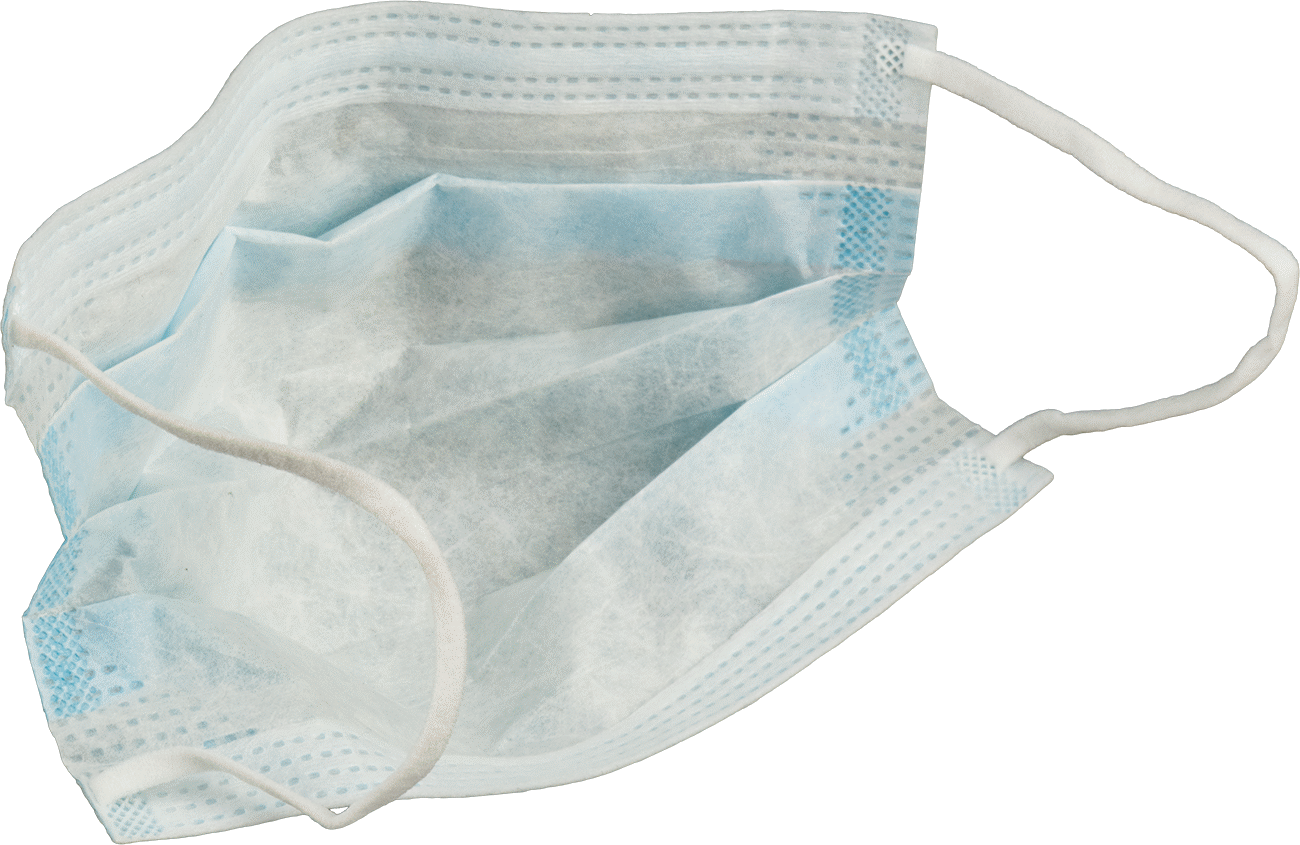 Temiz Oda Tek Kullanımlık Maskeleri, Polyester Kumaş/Selüloz Karışımı, Kulak Kayışlı